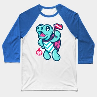 Scuba Turtle Baseball T-Shirt